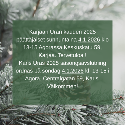 Kauden 2025 päättäjäiset 4.1.2026 fisv